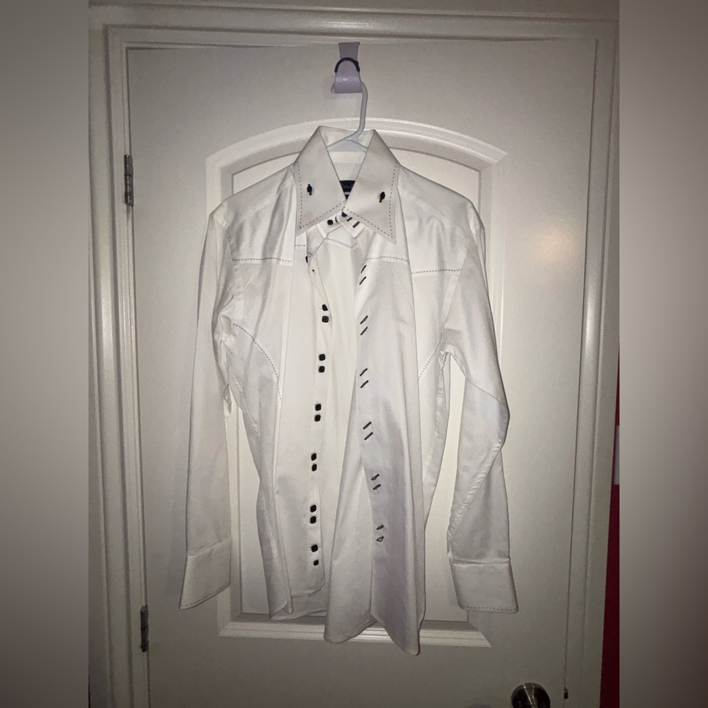 White dress shirt button up